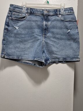 Joe Fresh Light Blue Distressed Denim Shorts